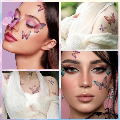 MAYCREATE® Tattoo Stickers 20 Sheets, Butterfly Temporary Tattoo for Women Girls Kids, Mehendi Tattoo Sticker for Party Makeup, Tattoo Sticker Sets for Face, Hands, Arm, Body MAYCREATE® Tattoo Stickers 20 Sheets, Butterfly Temporary Tattoo for Women Girls Kids, Mehendi Tattoo Sticker for Party Makeup, Tattoo Sticker Sets for Face, Hands, Arm, Body